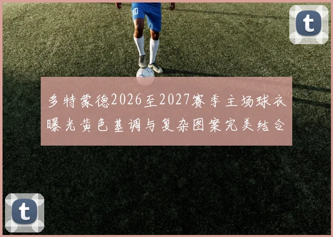 多特蒙德2026至2027赛季主场球衣曝光黄色基调与复杂图案完美结合